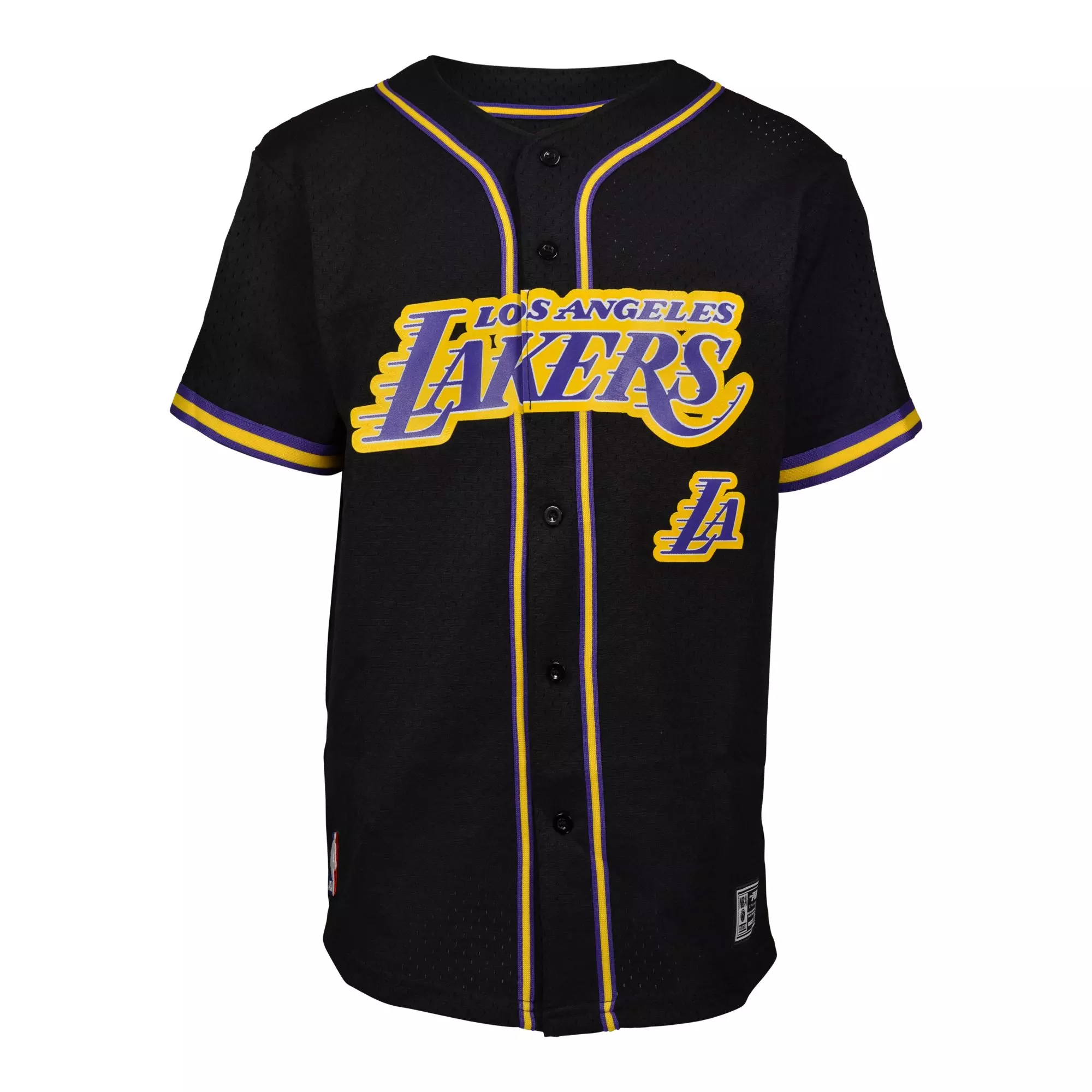 PRO STANDARD / XL/コットン/BLK/stand185/los angeles lakers retoro classic 2.0 Pro Standard Big Kids' Los Angeles Lakers Short Sleeve - Black